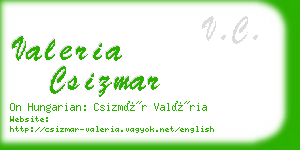 valeria csizmar business card